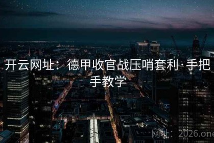 开云网址：德甲收官战压哨套利·手把手教学