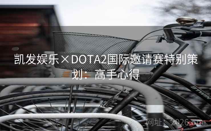 凯发娱乐×DOTA2国际邀请赛特别策划：高手心得