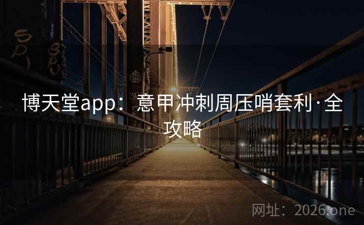博天堂app：意甲冲刺周压哨套利·全攻略